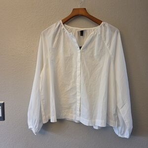 Universal Thread White Blouse Casual Buisness Classy Classic L